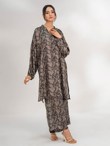 Unsa – Eastern 2-Piece Shamoz Silk Set For Women
